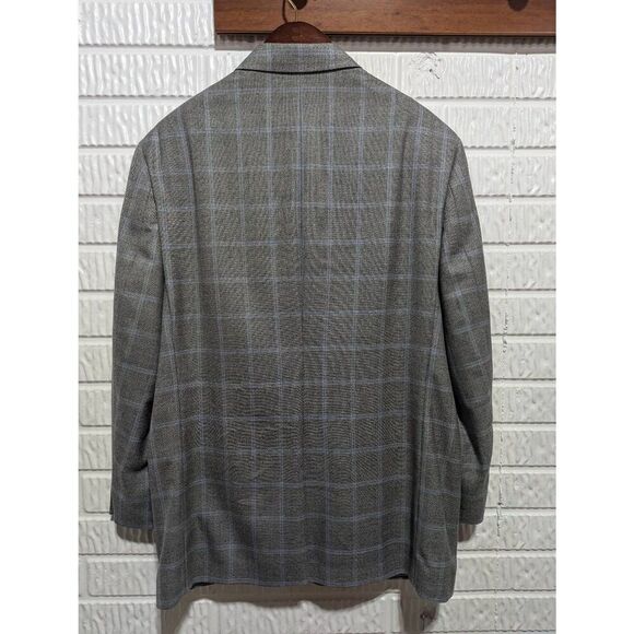 Ralph Lauren Men's Gray & Light Blue Silk Wool Blend Long-Sleeve Blazer Size 42R - Picture 4 of 8